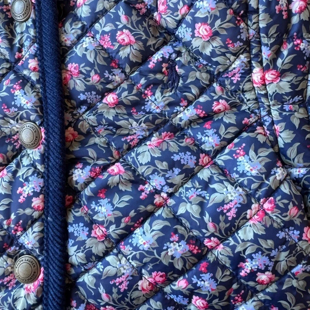 Ralph Lauren Kids Floral Hooded Barn Jacket